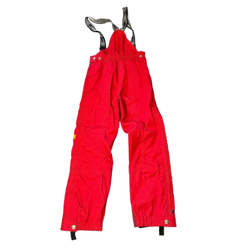 Vintage 1990's Spyder GII Red Yellow Hidden Hood Thinsulate Ski Jacket bibs set